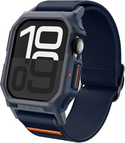 Spigen Lite Fit Pro Designed for Apple Watch Series 10 46mm Case with Band Durable TPU Case with Lightweight Fabric Band (2024) - Matte Black in Kuwait