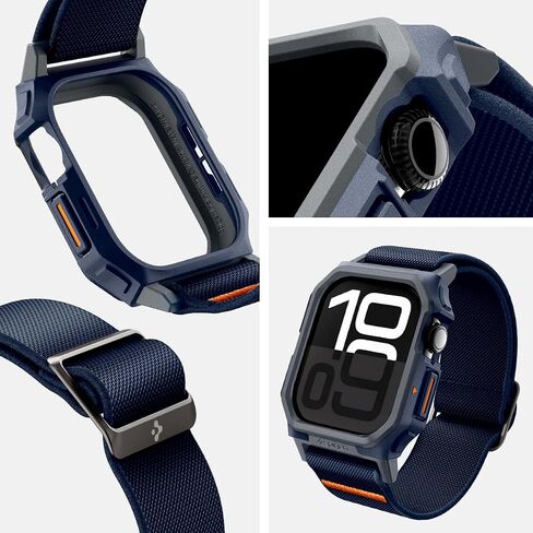 Spigen Lite Fit Pro Designed for Apple Watch Series 10 46mm Case with Band Durable TPU Case with Lightweight Fabric Band (2024) - Matte Black in Kuwait