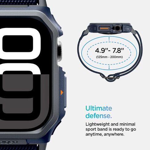 Spigen Lite Fit Pro Designed for Apple Watch Series 10 46mm Case with Band Durable TPU Case with Lightweight Fabric Band (2024) - Matte Black in Kuwait