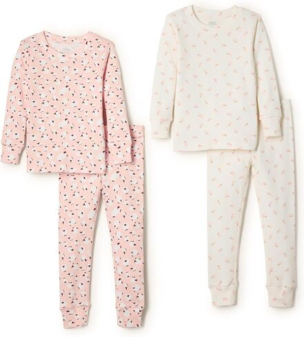 Amazon Essentials x Sofia Grainge Unisex Babies, Toddlers and Kids' Snug-Fit Cotton Pajamas, Pack of 2 in Saudi Arabia