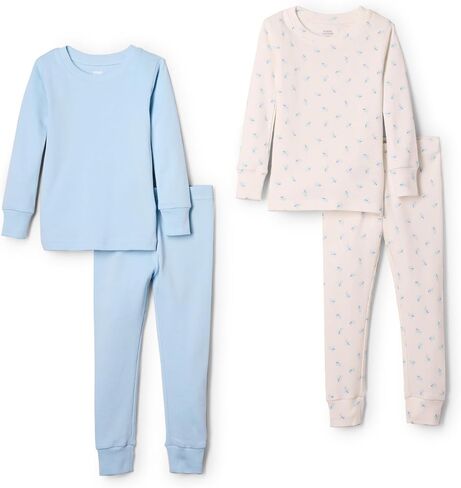 Amazon Essentials x Sofia Grainge Unisex Babies, Toddlers and Kids' Snug-Fit Cotton Pajamas, Pack of 2 in Saudi Arabia