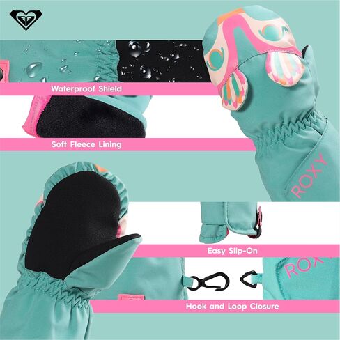 Roxy Baby Girl's Snows Up Waterproof Snowboard/Ski Mittens - WarmFlight Insulation, DryFlight Waterproofing, Durable Design in Saudi Arabia
