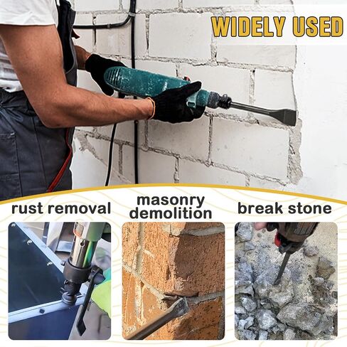 Air Hammer Bits Set - 9pcs Pneumatic Hammer Chisel Bits, Air Chisel Bits, Air Hammer Punch Chipping Bits Set, Air Hammer Atachments for Tile Masonry Concrete Stone Demolition, Rust Removal, Drilling in Saudi Arabia