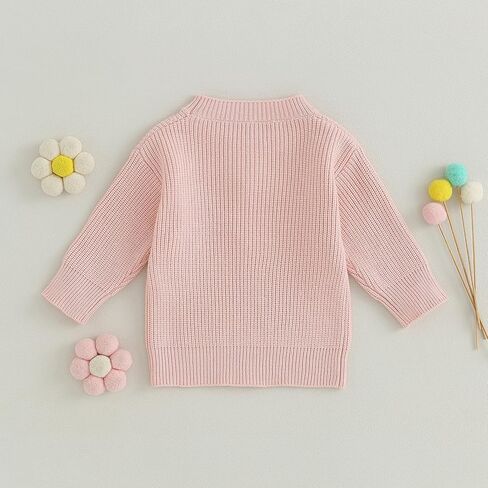 Toddler Baby Girl Knit Sweater Christmas Letter Embroidery Long Sleeve Sweatshirt Pullover Tops Fall Winter Clothes in Saudi Arabia