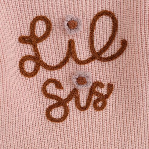 Toddler Baby Girl Knit Sweater Christmas Letter Embroidery Long Sleeve Sweatshirt Pullover Tops Fall Winter Clothes in Saudi Arabia