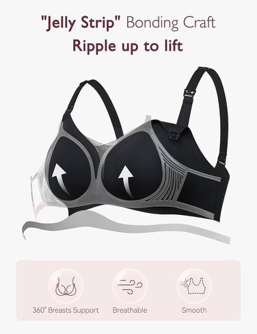 Momcozy Nursing Bras for Breastfeeding, FB051 Mesh Support Maternity Bra Pregnancy Padded Wireless Breathable Bralette in Saudi Arabia