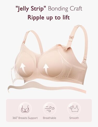Momcozy Nursing Bras for Breastfeeding, FB051 Mesh Support Maternity Bra Pregnancy Padded Wireless Breathable Bralette in Saudi Arabia