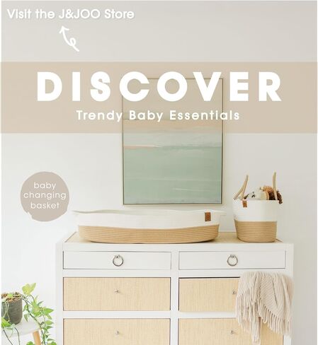 J&JOO 2-in-1 Baby Diaper Caddy Organizer, Water-Resistant Lining Protection, Easy Care, Basket for Changing Table or Dresser, Multi-Use, Newborn Baby Essentials in Saudi Arabia