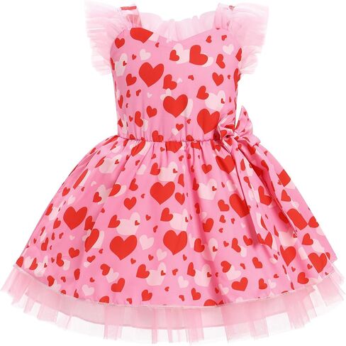 IMEKIS Toddler Girls Birthday Dress Cow Strawberry Floral Tulle Princess Party Dresses Summer Cake Smash Photo Shoot in Saudi Arabia