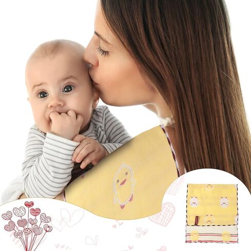 6 قطع من أقمشة تجشؤ الأطفال من الموسلين من Newwiee، مناشف تجشؤ سميكة للرضع، 6 طبقات ماصة، منشفة ناعمة للتسنين لحديثي الولادة، 20 × 10 بوصة (لون جديد، نمط بسيط)، SE-Newwiee-464907 in Kuwait