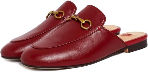 Vertundy Women's Mules Low Heel Flats Leather Slip On Backless Sandals for Girls Lady Work Slides in Saudi Arabia