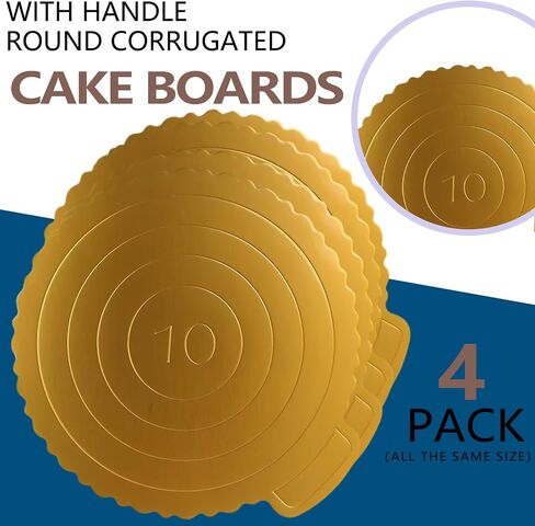 Large Cake Boards 12 Psc 19.7 * 15.8 Inch Greaseproof Rectangle Cake Boards Foil Rectangle Cake Boards Sturdy Full Sheet Cake Board Corrugated Cake Boards Dessert Base for Desserts Display (Gold in Saudi Arabia