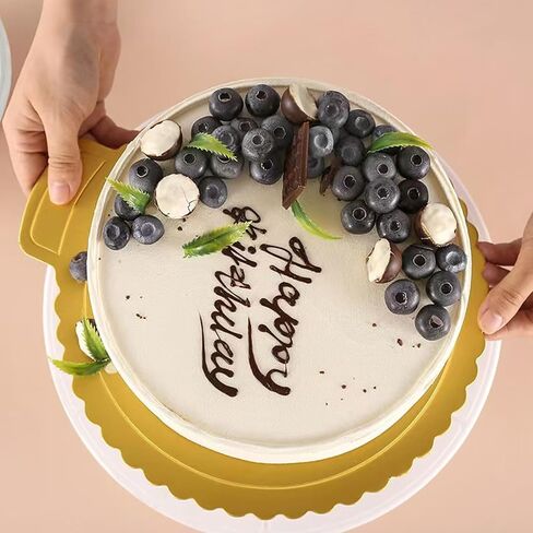 Large Cake Boards 12 Psc 19.7 * 15.8 Inch Greaseproof Rectangle Cake Boards Foil Rectangle Cake Boards Sturdy Full Sheet Cake Board Corrugated Cake Boards Dessert Base for Desserts Display (Gold in Saudi Arabia