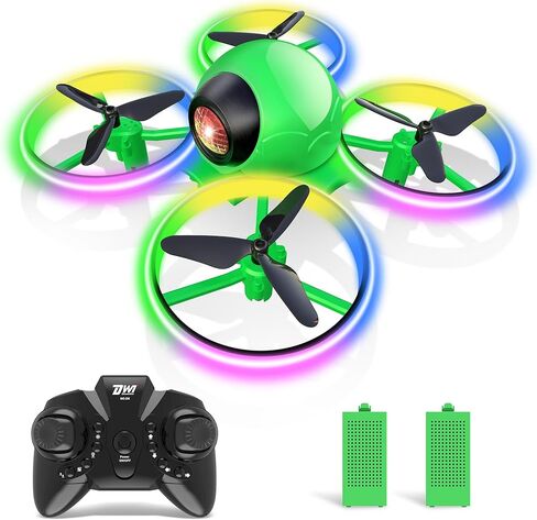 Dwi Dowellin Mini Drone for Kids, 4.9 Inch Small Flying Toys Drones with LED Light One Key Take Off Spin Flips RC Mini Drones Nano Quadcopter Long Flight Time Drones for Beginners and Adults, Blue in Saudi Arabia