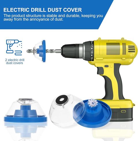 ss sunsbell 2pcs الحفر الكهربائية جامع الغبار، الحفر جامع الغبار للمطرقة الكهربائية والحفر، وعاء الغبار الصامت غسالة ثقب رأى الغبار الماسك، البلاستيك الأزرق جهاز الحفر الكهربائي الغبار in Kuwait