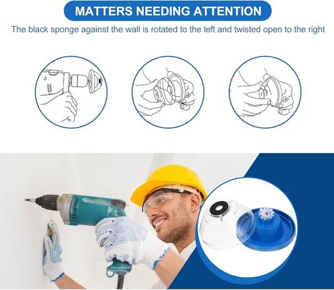 ss sunsbell 2pcs الحفر الكهربائية جامع الغبار، الحفر جامع الغبار للمطرقة الكهربائية والحفر، وعاء الغبار الصامت غسالة ثقب رأى الغبار الماسك، البلاستيك الأزرق جهاز الحفر الكهربائي الغبار in Kuwait