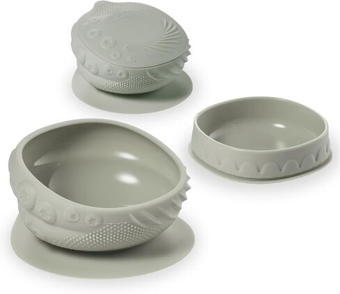 Miniware Sensory Baby Bowl - Sage - Silicone Bowls for baby to Combine Mealtime with Sensory Development - 100% Food Grade Silicone Baby Bowls - BPA Free, Non-Toxic Todddler Bowls in Kuwait