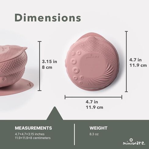 Miniware Sensory Baby Bowl - Sage - Silicone Bowls for baby to Combine Mealtime with Sensory Development - 100% Food Grade Silicone Baby Bowls - BPA Free, Non-Toxic Todddler Bowls in Kuwait