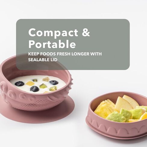 Miniware Sensory Baby Bowl - Sage - Silicone Bowls for baby to Combine Mealtime with Sensory Development - 100% Food Grade Silicone Baby Bowls - BPA Free, Non-Toxic Todddler Bowls in Kuwait