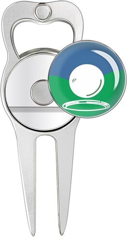 Golf Divot Repair Tool with Funny Magnetic Ball Marker & Bottle Opener,5-in-1,Hold in The Club,Black in Saudi Arabia