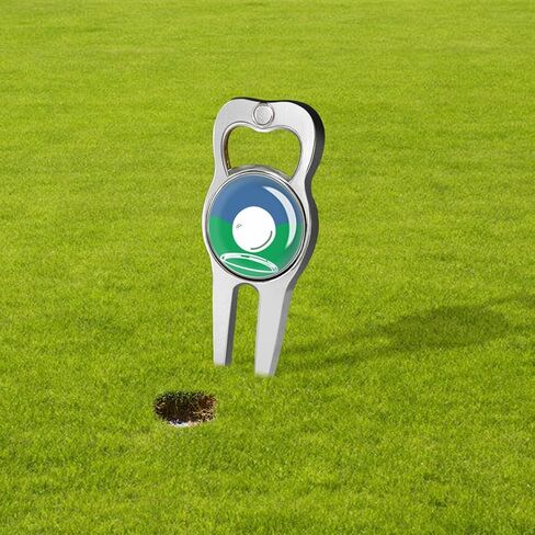 Golf Divot Repair Tool with Funny Magnetic Ball Marker & Bottle Opener,5-in-1,Hold in The Club,Black in Saudi Arabia