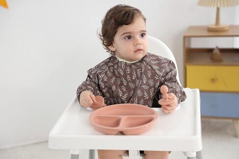 2 Pack Baby Bibs for Boy,Baby Bibs for Eating,Mess Proof Baby Bib,Full Sleeve Bib,Waterproof Bib for Toddlers in Saudi Arabia