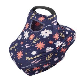 Car seat Covers for Babies, Stretchy Multi in 1 Baby Car Seat Cover, Carseat Cover Girls boy, Breastfeeding Cover, Window with Flap Cover, self-contained Pouch, Patent Design, Grey