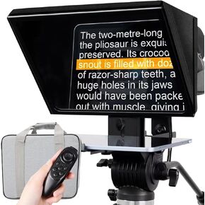 i2/12-inch All-Metal teleprompter, Lift The teleprompter and Remote Control, Using Tempered Optical Glass, Compatible with a Variety of Devices for a Variety of scenarios.