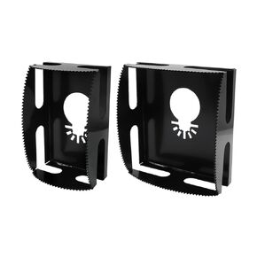 Biaungdo Square Slot Cutter, 2 Pcs Stainless Steel Outlet Cutout Multi-Tools Carving One Step in Place Oscillating Milling Cutter for Drywall/Plastic Metal/Wood/Electrical Box(Black)
