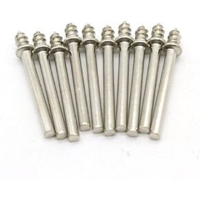TEMO 10 pc #401 Screw Mandrel for Felt Polishing Wheel Or Cone Tip with 1/8 Inch Shank for Dremel Rotary Tools