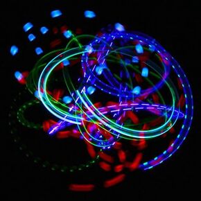 GloFX Exclusive Trans Morph 6-Led Orbit - Lights Spinning Lightshow Orbital Toy Rave Light