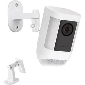 ALERTCAM Security Wall Mount for Ring Spotlight Cam Battery and Spotlight Cam Plus/Pro (Battery), 360° Adjustable Indoor/Outdoor Mounting Bracket for Ring Surveillance Camera System - White,1Pack
