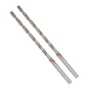 Twist Drill Bits, 1.8mm Cutting Diameter 0.09" Shank 56mm Length, High-Speed Steel Extra Long Jobber Bit Set (Applications: for Metal Wood Plastic), 2-Pieces
