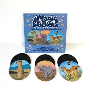 Potty Watch Color Reveal Stickers - 6 Magic Stickers & 3 Different Designs - Easy to Peel Stickers for Kids - Reward Their Efforts, Fosters Fun & Independence - (Space Magic Reveal Stickers)