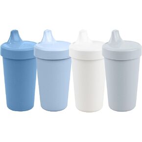 Re-Play Made in USA 10 Oz. Sippy Cups for Toddlers, Pack of 4 - Reusable Spill Proof Cups for Kids, Dishwasher/Microwave Safe - Hard Spout Sippy Cups for Toddlers 3.13" x 6.25", Desert Roses