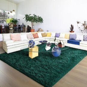 Ultra Soft Cream White Rugs for Bedroom 9x12 Feet, Fluffy Shag Area Rugs for Living Room, Large Comfy Furry Rug for Boys Kids Baby Room Decor, Non Slip Nursery Rug Modern Indoor Fuzzy Floor Carpet