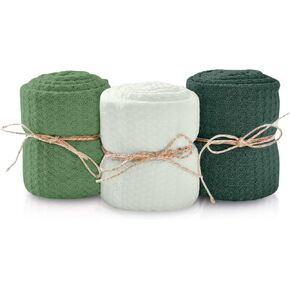 First Landings Newborn Photography Wraps, 3-pack - 16" x 64" Soft Knit Baby Wrap Receiving Blankets - Newborn Photography Props Baby Blankets - Gender Neutral Baby Essentials (Neutral) in Saudi Arabia
