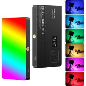ULANZI LT002 RGB Video Light, Portable LED Camera Light Panel 0-360 Full Color, CRI 95+ 2500-9000K LED Video Light, 4000mAh Rechargeable LED DSLR Lighting for Vlogging, Photography, Video Conference