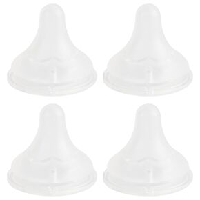Silicone Nipple (S) for Spectra Baby Bottles, Slow Flow, 0m+, 4 Count