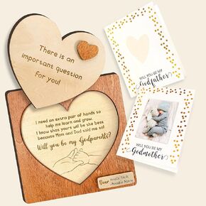 97 Decor Will You Be My Godparents Proposal Gift - God Parents Presents Proposal Ideas, Godparent Gifts from Godchild for Baptism, Godparents Proposal Card, Asking Godmother Godfather Invitation