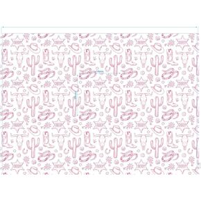 100 Sheets 20 * 14 Inches Western Tissue Paper Brown Cowboy Hat Boots Patterned Tissue Paper for Gift Wrapping for Cow Boy Girl Birthday Party Baby Shower DIY Craft