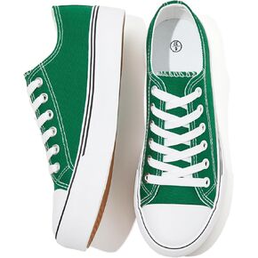 FRACORA Womens White Canvas Sneakers Low Top Lace Up Canvas Shoes Fashion Comfortable