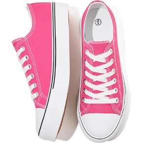 FRACORA Womens White Canvas Sneakers Low Top Lace Up Canvas Shoes Fashion Comfortable