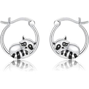 PARYFO Koala Earrings for Girls 925 Sterling Silver Koala Hoop Earrings with Heart Crystal Hypoallergenic Earrings Cute Animal Koala Bear Jewelry Gifts for Women Girls Teens