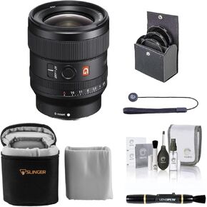Sony FE 24mm f/1.4 GM Lens for Sony E, Bundle with ProOptic 67mm Filter Kit, Soft Lens Case, Lens Cleaner, Cleaning Kit, Universal Lens Cap Tether
