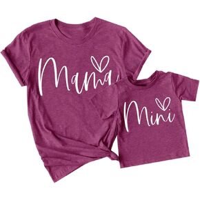 Mama and Mini Shirts Mommy and Me Matching Cute T-Shirts Mama Mini Matching Tee Mother and Daughter Gifts Tshirt