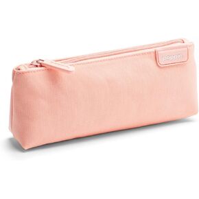 Poppin Pencil Case, Large Capacity Pencil Pouch with Zipper Closure, Sturdy Canvas with Contrast Lining (Slate Blue, Small)