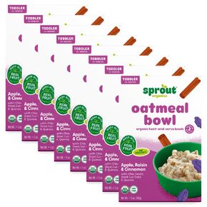 Sprout Organics, وجبة للأطفال الصغار، وعاء الإفطار بالشوفان والزبيب، 5 أونصة (8 قطع)
