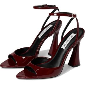 Steve Madden Women's Beki Heeled Sandal, Burgundy Patent, 6
