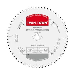 8-1/4-Inch 60 Teeth ATB Fine Finish Thin Kerf Saw Blade with 5/8-Inch DMK Arbor